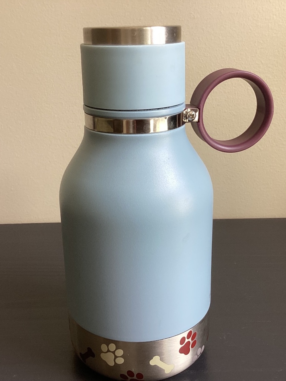 Asobu 40 oz Dog Human Water Stainless Steel Insulated Water Bottle “Showtime”